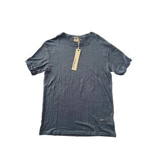 Gianni Lupo Linen Tee Light Blue  ( S )
